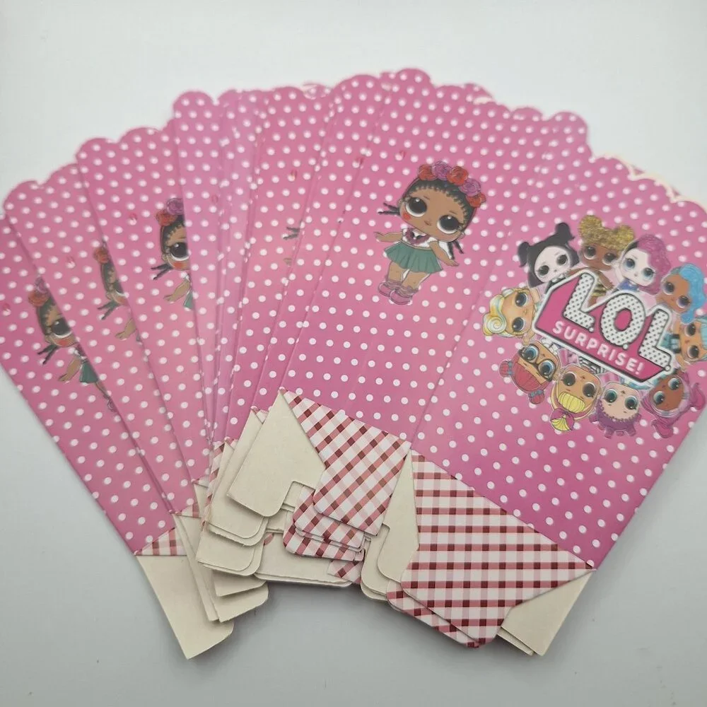 Pink Party Favor Popcorn Candy Board‎ 5 Inch Boxes Set Of 18